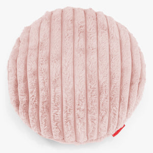 Kussenhoes Rond 50cm - Ultra Pluche Corduroy Stoffig Roze