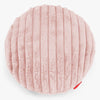Kussenhoes Rond 50cm - Ultra Pluche Corduroy Stoffig Roze 01