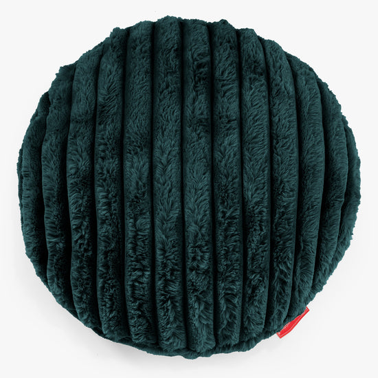 Kussenhoes Rond 50cm - Ultra Pluche Corduroy Teal 01