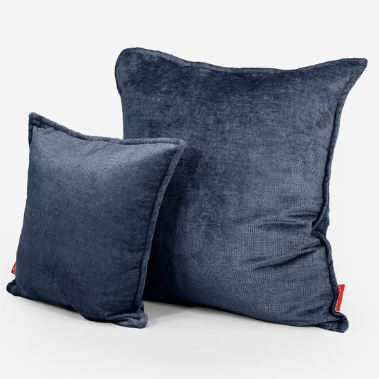 Kussenhoes 47 x 47cm - Chenille Marineblauw 02