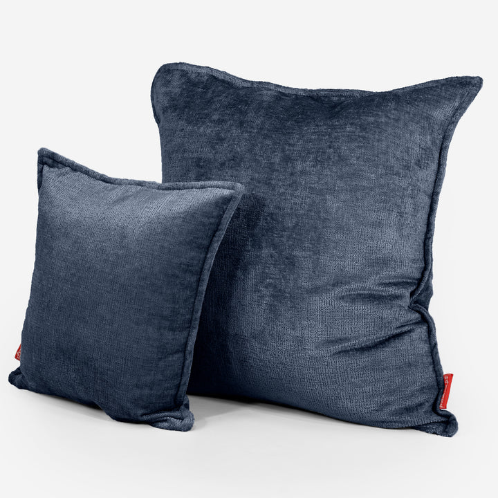 Kussenhoes 47 x 47cm - Chenille Marineblauw 02