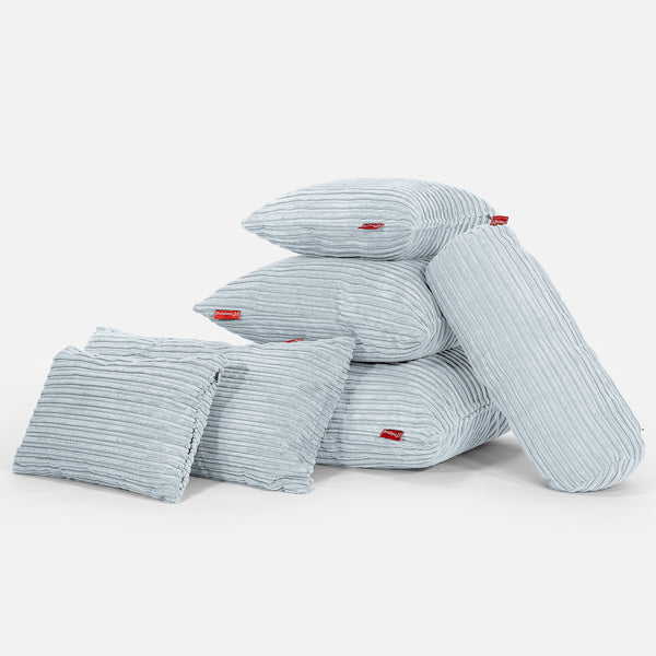 Langwerpige Kussenhoes 35 x 50cm - Corduroy Baby Blauw Fabric Close-up Image