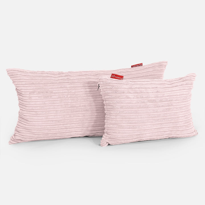 Langwerpige Kussen 35 x 50cm - Corduroy Blozen Roze 03
