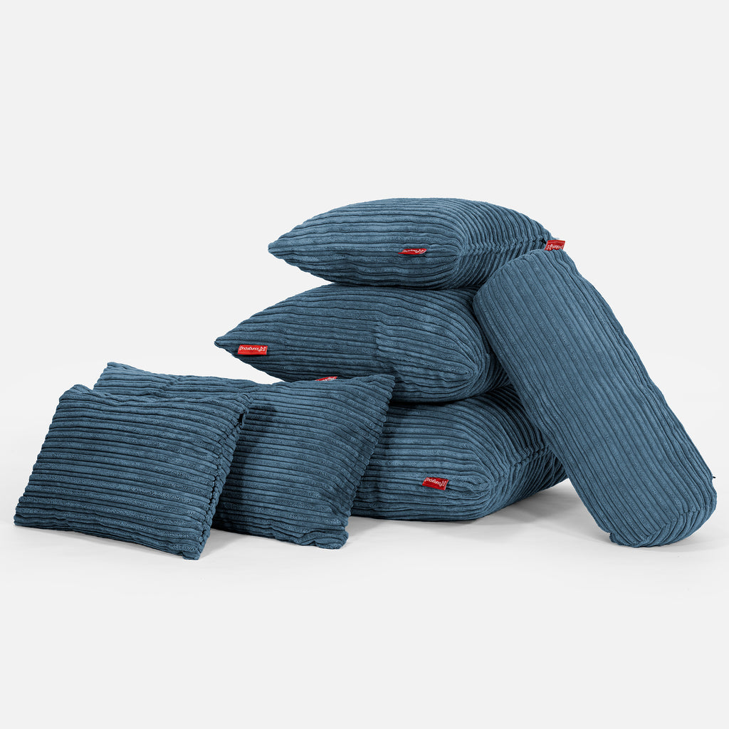 Langwerpige Kussen 35 x 50cm - Corduroy Marineblauw 04