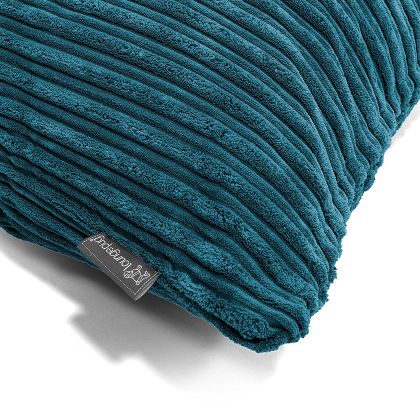 Lounge Pug Extra Large Cushion 70 x 70 cm Corduroy Teal Throw Pillows