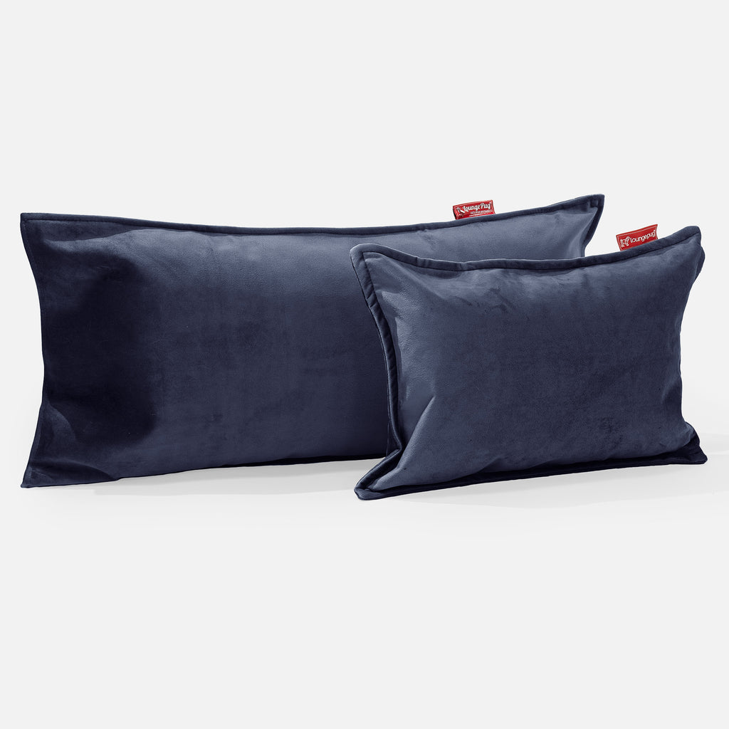Langwerpige Kussen 35 x 50cm - Fluweel Marineblauw 03