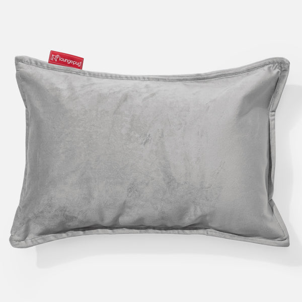 Langwerpige Kussen 35 x 50cm - Fluweel Zilver 01