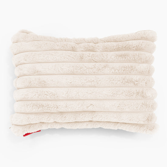 Langwerpige Kussenhoes 35 x 50cm - Ultra Pluche Corduroy Crème 01
