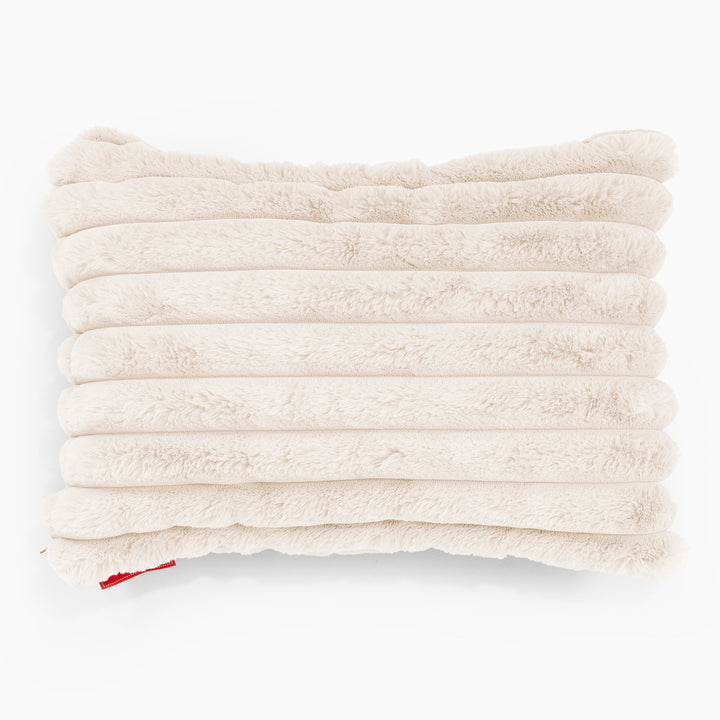 Langwerpige Kussenhoes 35 x 50cm - Ultra Pluche Corduroy Crème 01