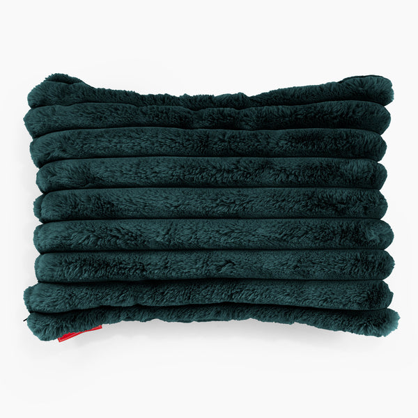 Langwerpige Kussenhoes 35 x 50cm - Ultra Pluche Corduroy Teal 01