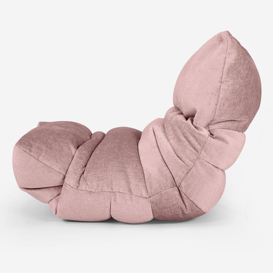 Loungzitzakstoel Eva - Chenille Roze 02