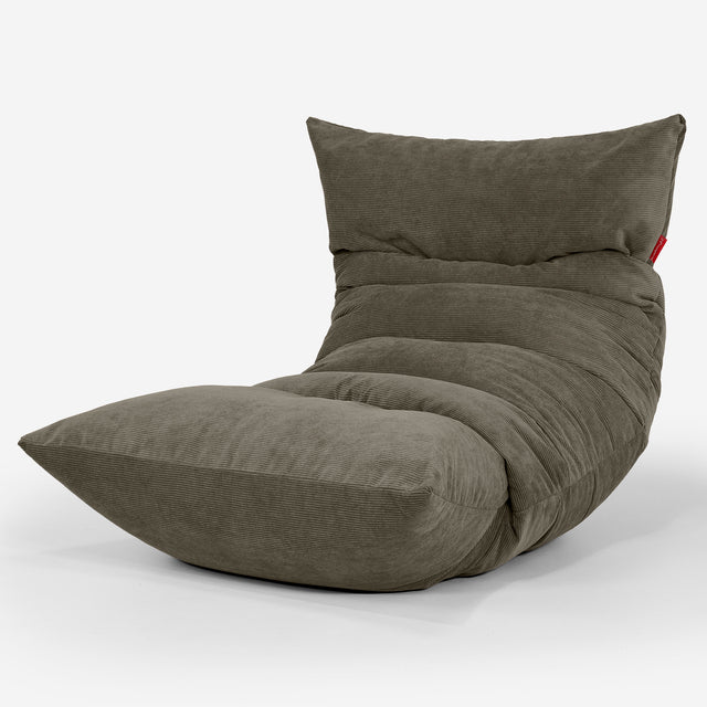 Loungzitzakstoel Eva - Needlecord Olijfgroen 01