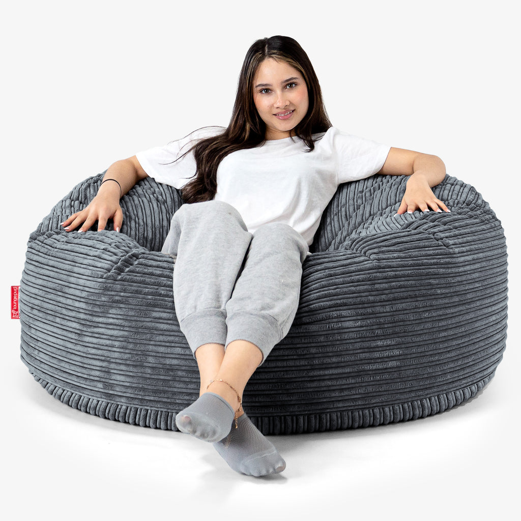 Mammoet Zitzak Bank - Corduroy Steelgrijs 01