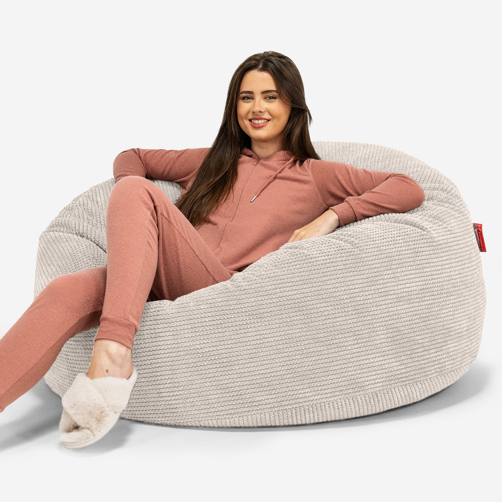 Mammoet Zitzak Bank - Pompom Crème 01