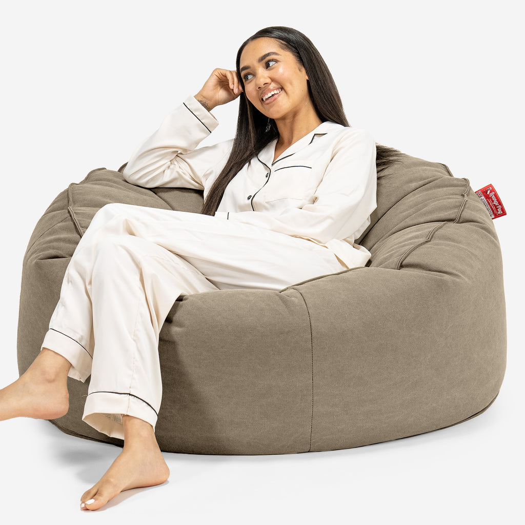 Mammoet Zitzak Bank - Stonewashed Kaki 01