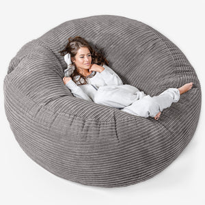 Mega-Mammoet Zitzak Bank - Corduroy Graphite Grijs