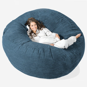 Mega-Mammoet Zitzak Bank - Corduroy Marineblauw