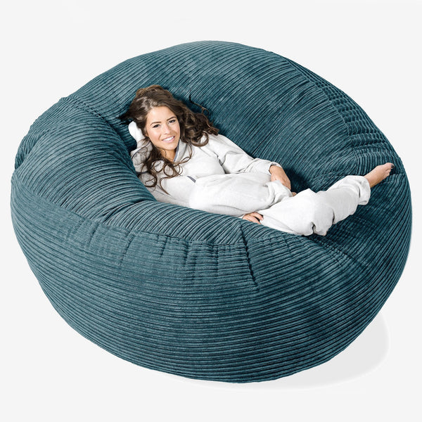 Mega-Mammoet Zitzak Bank - Corduroy Teal 01