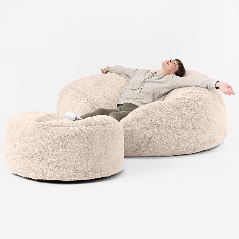 Lounge Pug, Mini-Mammoet Zitzak Stoel, Bean Bag, Fauteuil Poef, Pompom Lounge Pug, Mini-Mammoet Zitzak Stoel, Bean Bag, Fauteuil Poef, Pompom