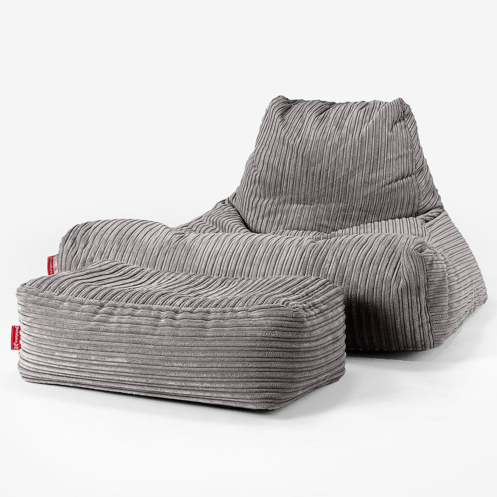 Mega-stoel Zitzak - Corduroy Graphite Grijs 02