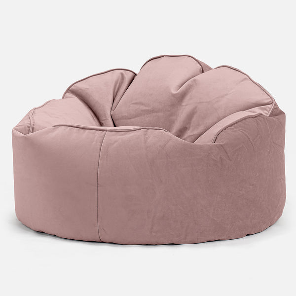 Mini-Mammoet Zitzak - Fluweel Roze 01