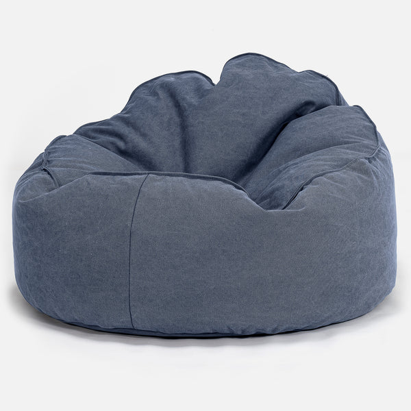 Mini-Mammoet Zitzak - Stonewashed Marineblauw 01