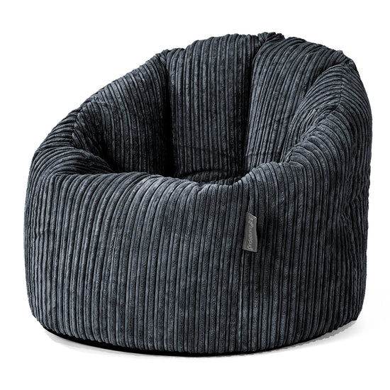 Omhelzing Zitzak Stoel - Corduroy Zwart 01