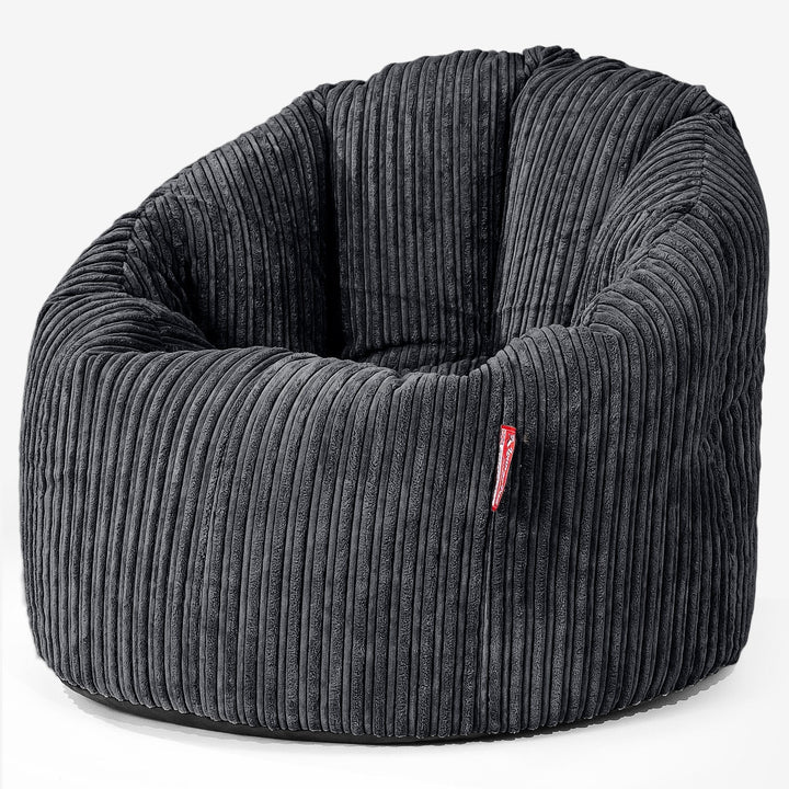 Omhelzing Zitzak Stoel - Corduroy Zwart 01