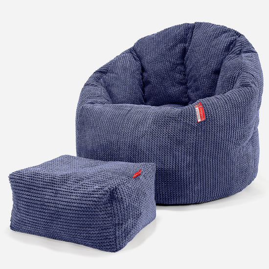 Omhelzing Zitzak Stoel - Pompom Paars 02