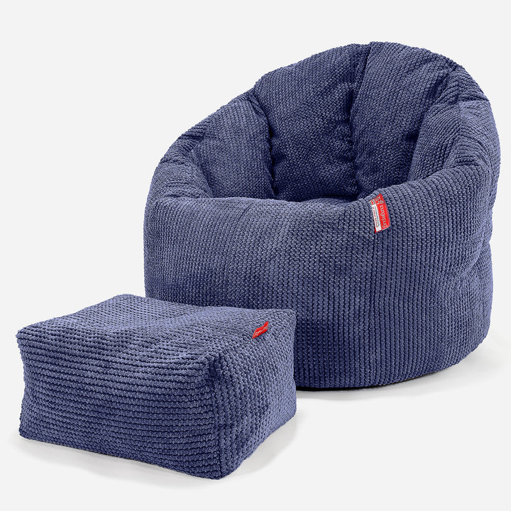 Omhelzing Zitzak Stoel - Pompom Paars 02