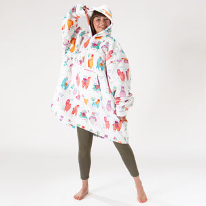 Oversized Hoodie-deken Sweatshirt voor Volwassenen - Minky Lama