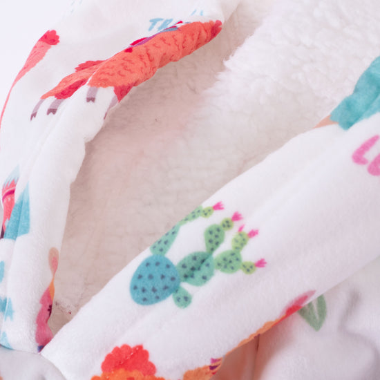 Oversized Hoodie-deken Sweatshirt voor Volwassenen - Minky Lama 05