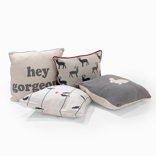 Kussenhoes 47 x 47cm - Gebreid Rabbit Fabric Close-up Image