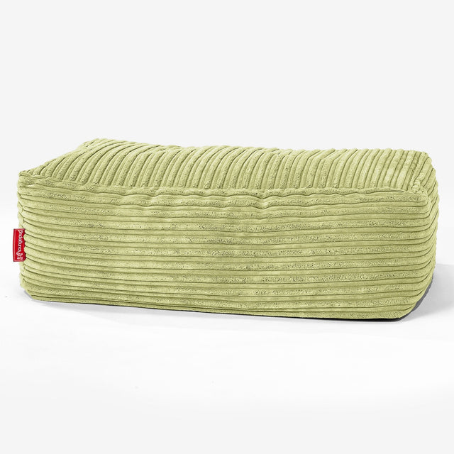 Rechthoekig Voetenbank Poef - Corduroy Limoengroen 01