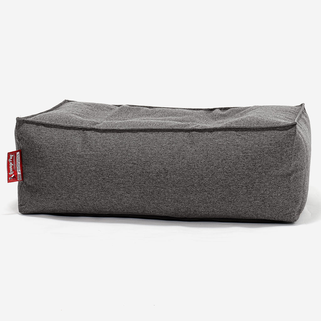 CloudSac 100 Voetenbank met Vezel-latex Vlokvulling - Interalli Wol Grijs 01