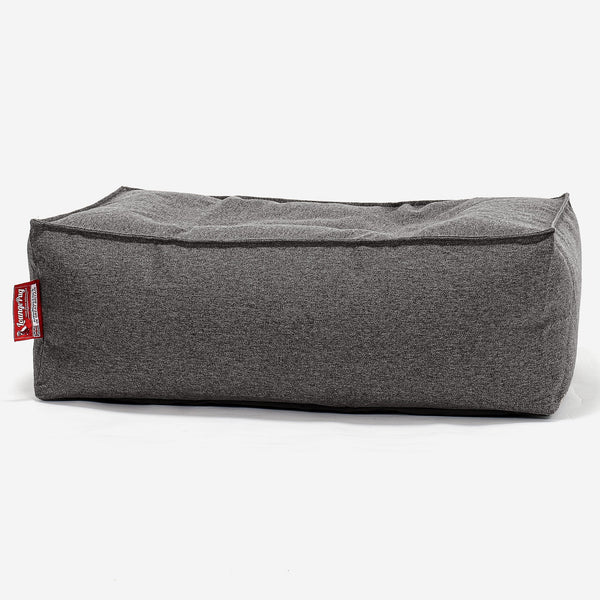 CloudSac 100 Voetenbank met Vezel-latex Vlokvulling - Interalli Wol Grijs 01