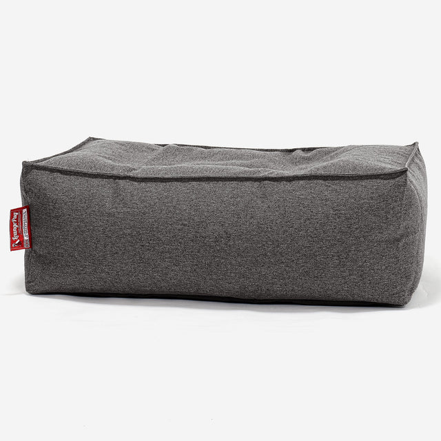 CloudSac 100 Voetenbank met Vezel-latex Vlokvulling - Interalli Wol Grijs 01