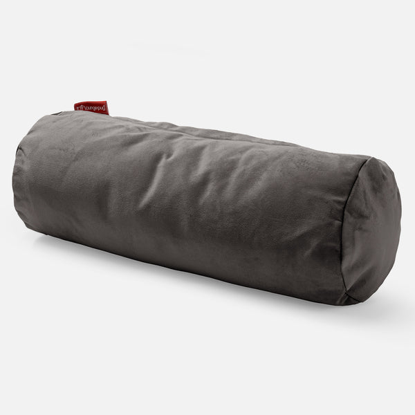 Rolkussen 20 x 55cm - Fluweel Graphite grijs 01