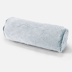 Rolkussenhoes 20 x 55cm - Nepkonijnenbont Stoffig Blauw