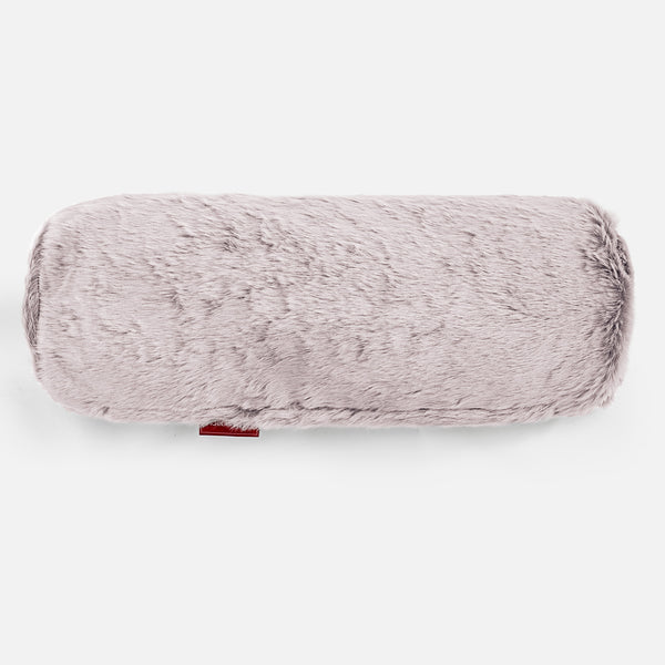 Rolkussen 20 x 55cm - Nepkonijnenbont Stoffig Roze 01