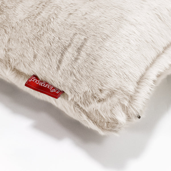 Rolkussenhoes 20 x 55cm - Nepkonijnenbont Wit Fabric Close-up Image