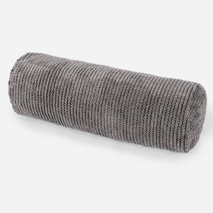 Rolkussenhoes 20 x 55cm - Pompom Antraciet