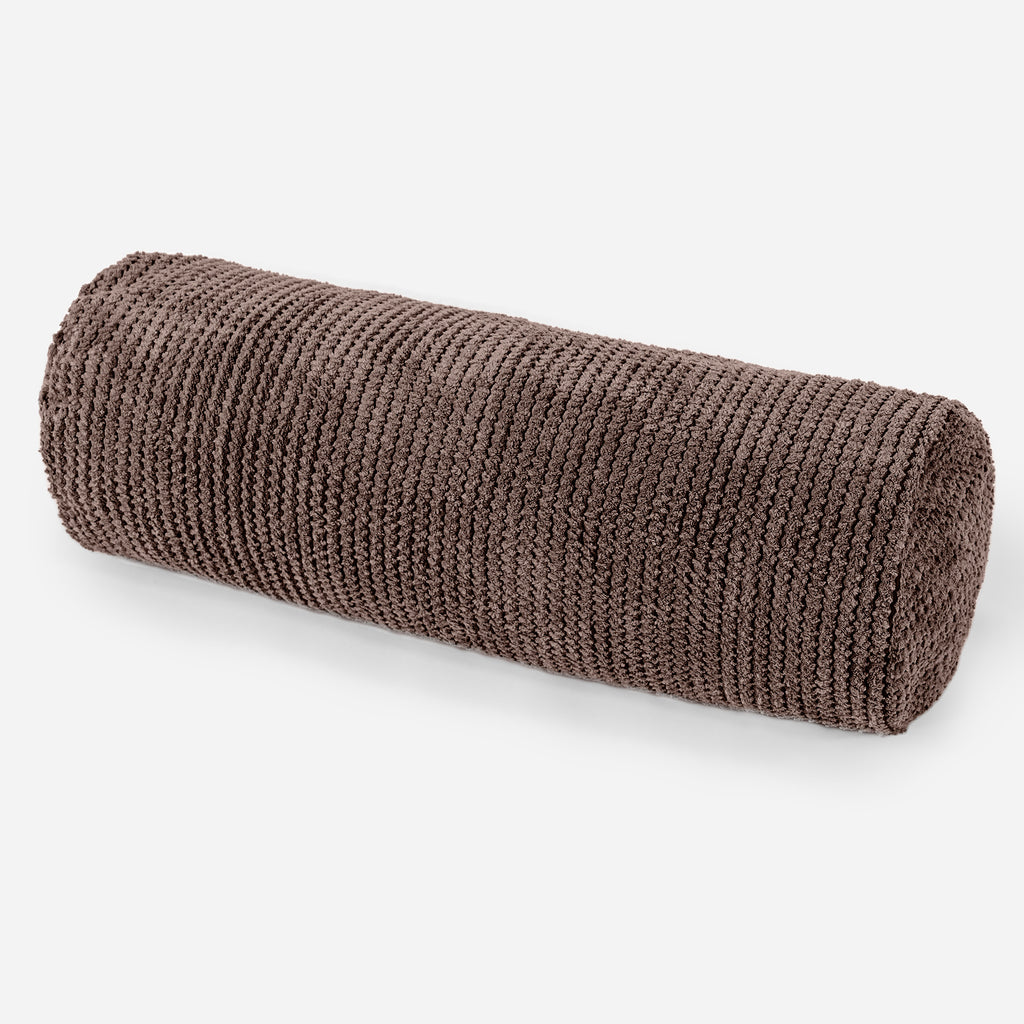Rolkussen 20 x 55cm - Pompom Chocolade 01
