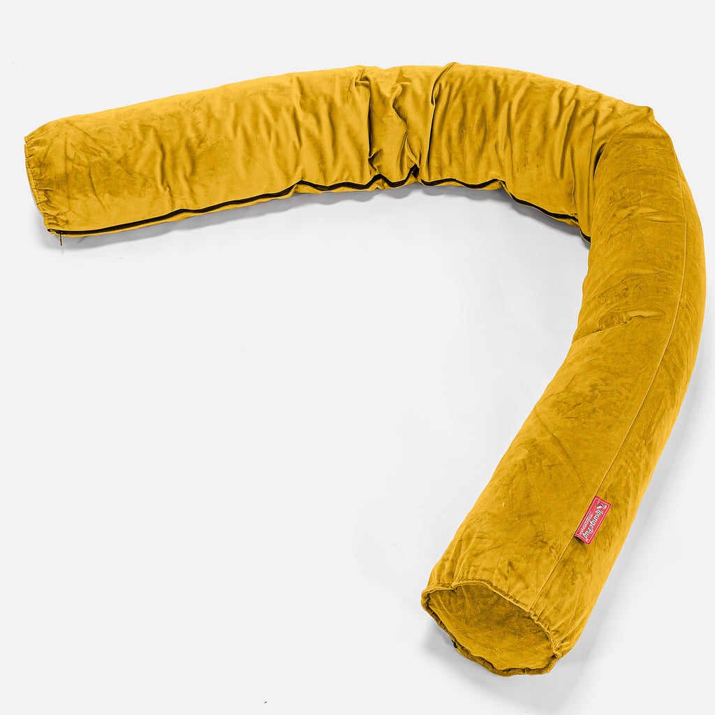 Rolkussen, CloudSac Vezel-latex Vlokvulling - Fluweel Goud 01