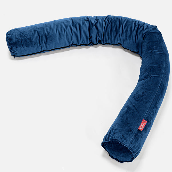 Rolkussen, CloudSac Vezel-latex Vlokvulling - Fluweel Marineblauw 01