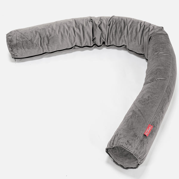 Rolkussen, CloudSac Vezel-latex Vlokvulling - Fluweel Zilver 01