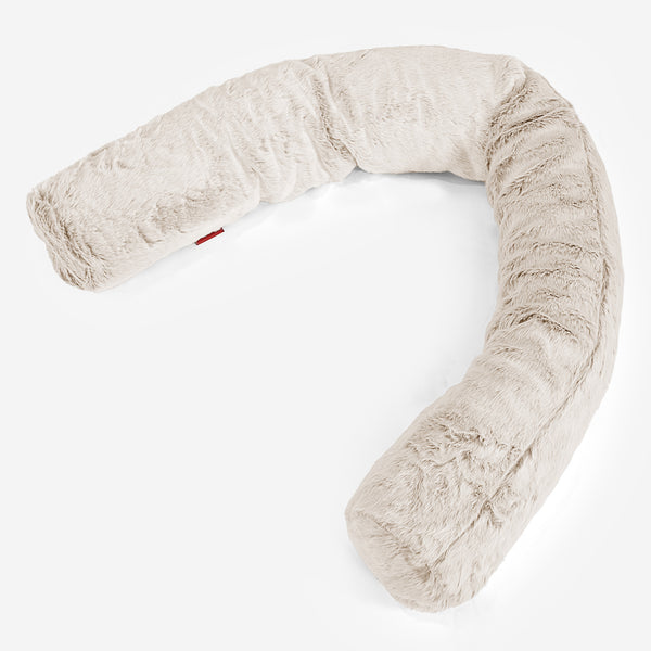 Rolkussen, CloudSac Vezel-latex Vlokvulling - Nepkonijnenbont Wit 01