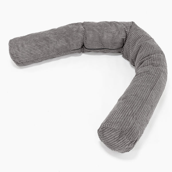 Rolkussen, CloudSac Vezel-latex Vlokvulling - Pompom Antraciet 01
