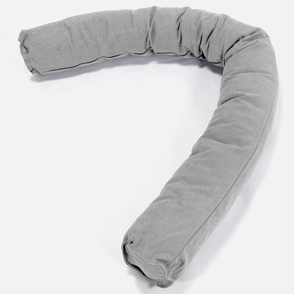 Rolkussen, CloudSac Vezel-latex Vlokvulling - Stonewashed Pewter 01