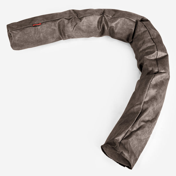 Rolkussen, CloudSac Vezel-latex Vlokvulling - Vintage Leer Leisteen Grijs 01